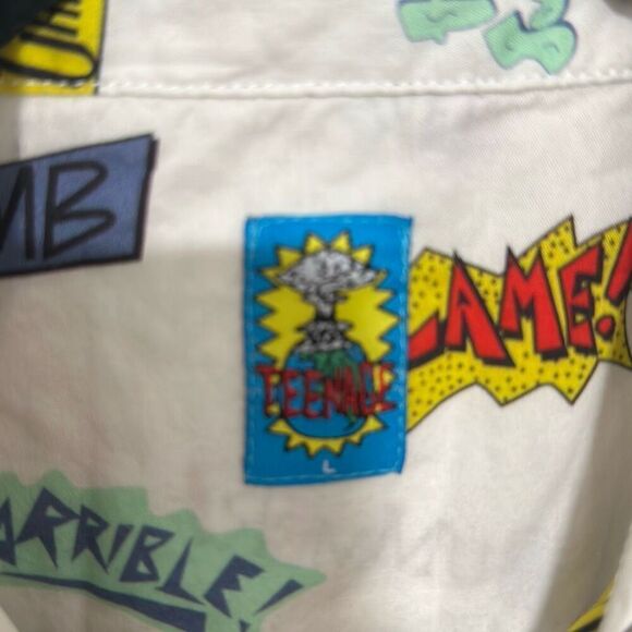 Bored Teenager Mens Multicolor Cotton Bored Bummer Button Up‎ Shirt Size Large - Picture 5 of 6